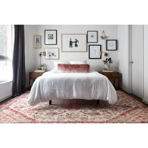 Nadia Aqua / Pink Rug (5' 1" X 7' 7")