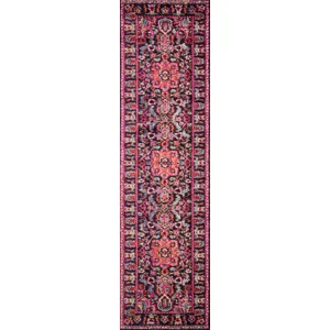 Nadia Midnight / Pink Rug (5' 0" X 5' 0" Round)