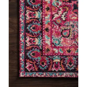 Nadia Midnight / Pink Rug (5' 0" X 5' 0" Round)