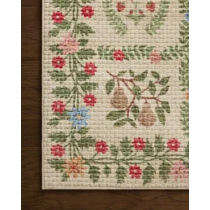Rifle Paper Co. x Loloi Orchard Beige / Multi Machine Washable Rug