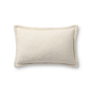 Loloi PLL0109 Ivory 13\'\' x 21\'\' Cover w/Down Pillow