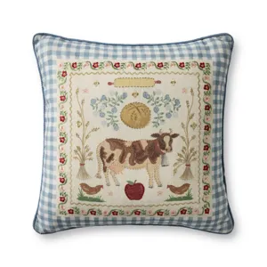 Rifle Paper Co. x Loloi Country Home Multi 22'' x 22'' Cover w/Down Pillow