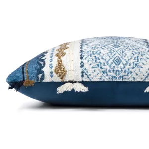 Pillows Blue / Natural Pillow (18\" X 18\" Cover W/Poly)