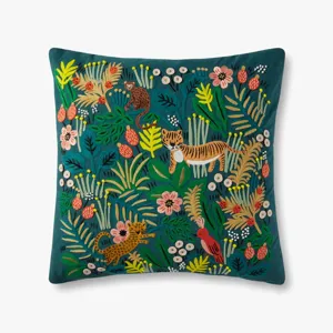 Loloi X Rifle Paper Co. 22\" X 22\", Cover Only Pillow