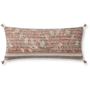 Loloi PLL0112 Rose / Ivory 13'' x 35'' Cover Only Pillow