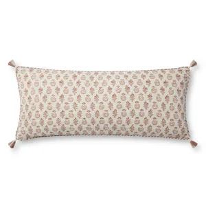 Loloi PLL0112 Rose / Ivory 13\'\' x 35\'\' Cover Only Pillow