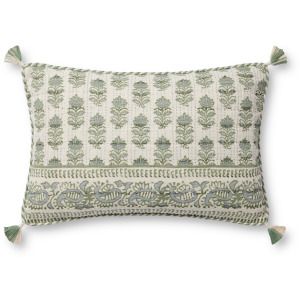 Loloi PLL0113 Sage / Ivory 13'' x 21'' Cover Only Pillow