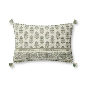 Loloi PLL0113 Sage / Ivory 13\'\' x 21\'\' Cover Only Pillow
