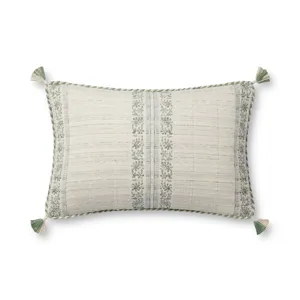 Loloi PLL0113 Sage / Ivory 13\'\' x 21\'\' Cover Only Pillow