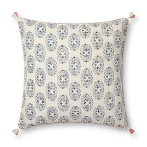 Loloi PLL0115 Pink / Multi 22\'\' x 22\'\' Cover Only Pillow