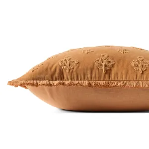 Chris Loves Julia x Loloi Darla Clay 18\'\' x 18\'\' Cover w/Poly Pillow