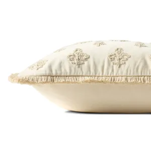 Chris Loves Julia x Loloi Darla Ivory 18\'\' x 18\'\' Pillow Cover Only