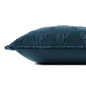 Chris Loves Julia x Loloi Darla Navy 18\'\' x 18\'\' Cover w/Down Pillow