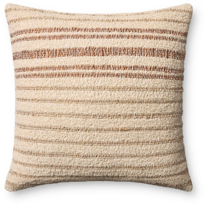 Amber Lewis x Loloi Atley Natural / Amber 22'' x 22'' Cover w/Down Pillow