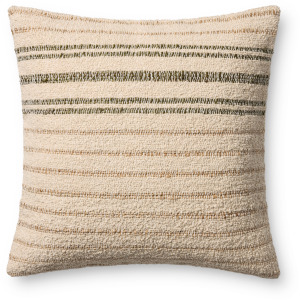 Amber Lewis x Loloi Atley Natural / Olive 22'' x 22'' Pillow Cover Only