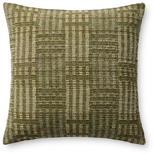 Chris Loves Julia x Loloi Vinnie Green 22'' x 22'' Cover w/Down Pillow