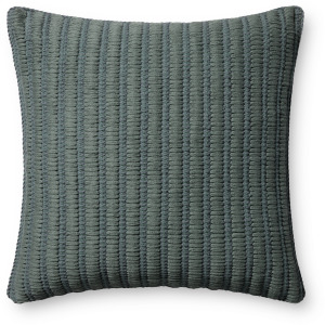 Amber Lewis x Loloi Callahan Blue 24'' x 24'' Cover w/Poly Pillow