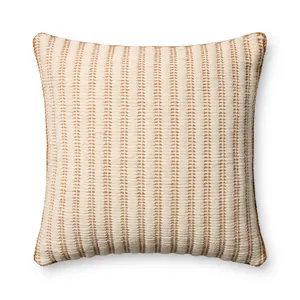 Amber Lewis x Loloi Callahan Natural / Amber 24\'\' x 24\'\' Cover w/Poly Pillow