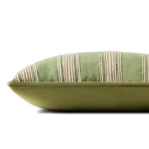 Chris Loves Julia x Loloi Verona Green 13\'\' x 21\'\' Pillow Cover Only