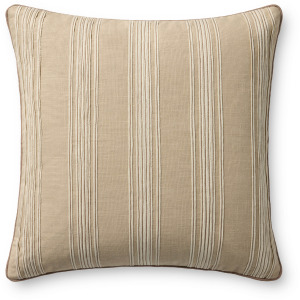 Chris Loves Julia x Loloi Verona Natural 22'' x 22'' Cover w/Down Pillow