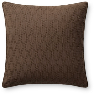 Chris Loves Julia x Loloi Cary Brown 26'' x 26'' Cover w/Down Pillow