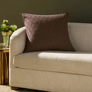 Chris Loves Julia x Loloi Cary Brown 26\'\' x 26\'\' Cover w/Down Pillow