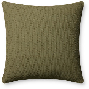Chris Loves Julia x Loloi Cary Green 26'' x 26'' Cover w/Down Pillow