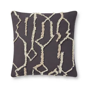 Pillows Black / Ivory Pillow (22\" X 22\" Cover W/Down)