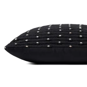 Loloi PLL0118 Black 18\'\' x 18\'\' Cover w/Down Pillow