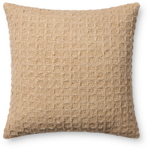 Amber Lewis x Loloi Alinah Tan 22'' x 22'' Pillow Cover Only