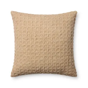 Amber Lewis x Loloi Alinah Tan 22\'\' x 22\'\' Cover w/Poly Pillow