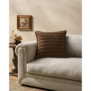 Amber Lewis x Loloi Aspyn Brown 22\'\' x 22\'\' Pillow Cover Only