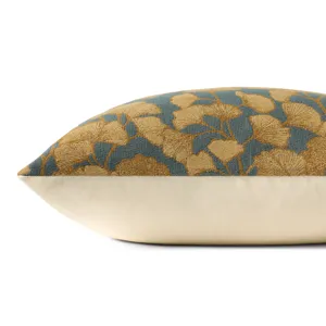 Chris Loves Julia x Loloi Fawn Blue / Gold 22\'\' x 22\'\' Pillow Cover Only