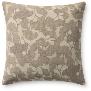 Chris Loves Julia x Loloi Fawn Ivory / Silver 20'' x 20'' Pillow Cover Only