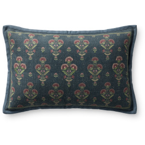 Chris Loves Julia x Loloi Marigold Blue / Multi 13'' x 21'' Cover w/Poly Pillow