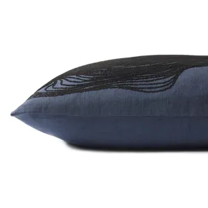 Pillows Blue / Black Pillow (16\" X 26\" Cover W/Poly)