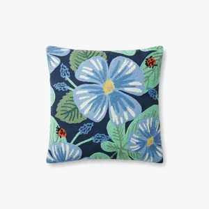 Loloi X Rifle Paper Co. 18\" X 18\", Cover Only Pillow