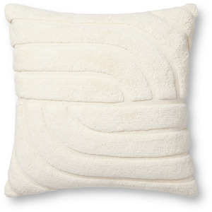 Loloi PLL0110 Ivory 22'' x 22'' Cover w/Poly Pillow