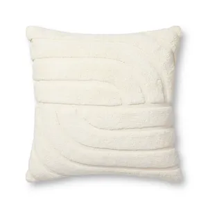 Loloi PLL0110 Ivory 22\'\' x 22\'\' Cover w/Down Pillow