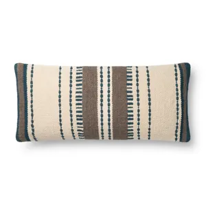 Magnolia Home By Joanna Gaines Pillows Blue / Natural Pillow (12" X 27" Cover W/Down)