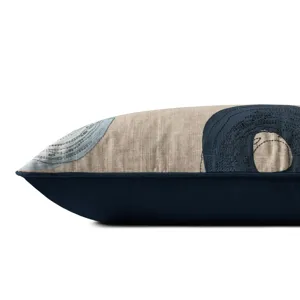 Brigette Romanek x Loloi Blue / Multi 12\'\' x 27\'\' Cover w/Poly Pillow