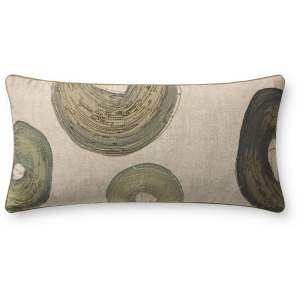 Brigette Romanek x Loloi Green / Multi 12'' x 27'' Cover w/Down Pillow