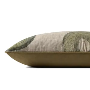 Brigette Romanek x Loloi Green / Multi 12\'\' x 27\'\' Cover w/Poly Pillow