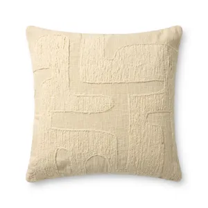 Brigette Romanek x Loloi Ivory 22\'\' x 22\'\' Cover w/Down Pillow