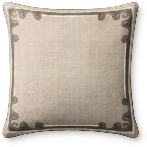 Brigette Romanek x Loloi Natural / Green 20'' x 20'' Cover w/Down Pillow