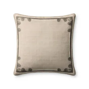 Brigette Romanek x Loloi Natural / Green 20\'\' x 20\'\' Cover w/Down Pillow