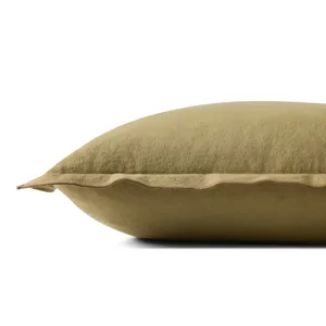 Leanne Ford x Loloi Captain Olive 26\'\' x 26\'\' Cover w/Down Pillow
