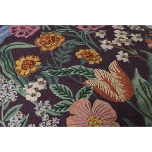 Rifle Paper Co. x Loloi Burgundy Blossom Burgundy / Multi 20'' x 20'' Cover w/Down Pillow