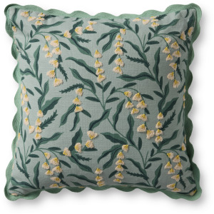 Rifle Paper Co. x Loloi Lily of the Valley Lt. Green / Multi 20'' x 20'' Cover w/Poly Pillow