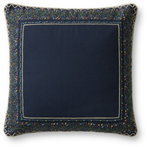 Rifle Paper Co. x Loloi Garden Vines Blue / Multi 18'' x 18'' Cover w/Poly Pillow